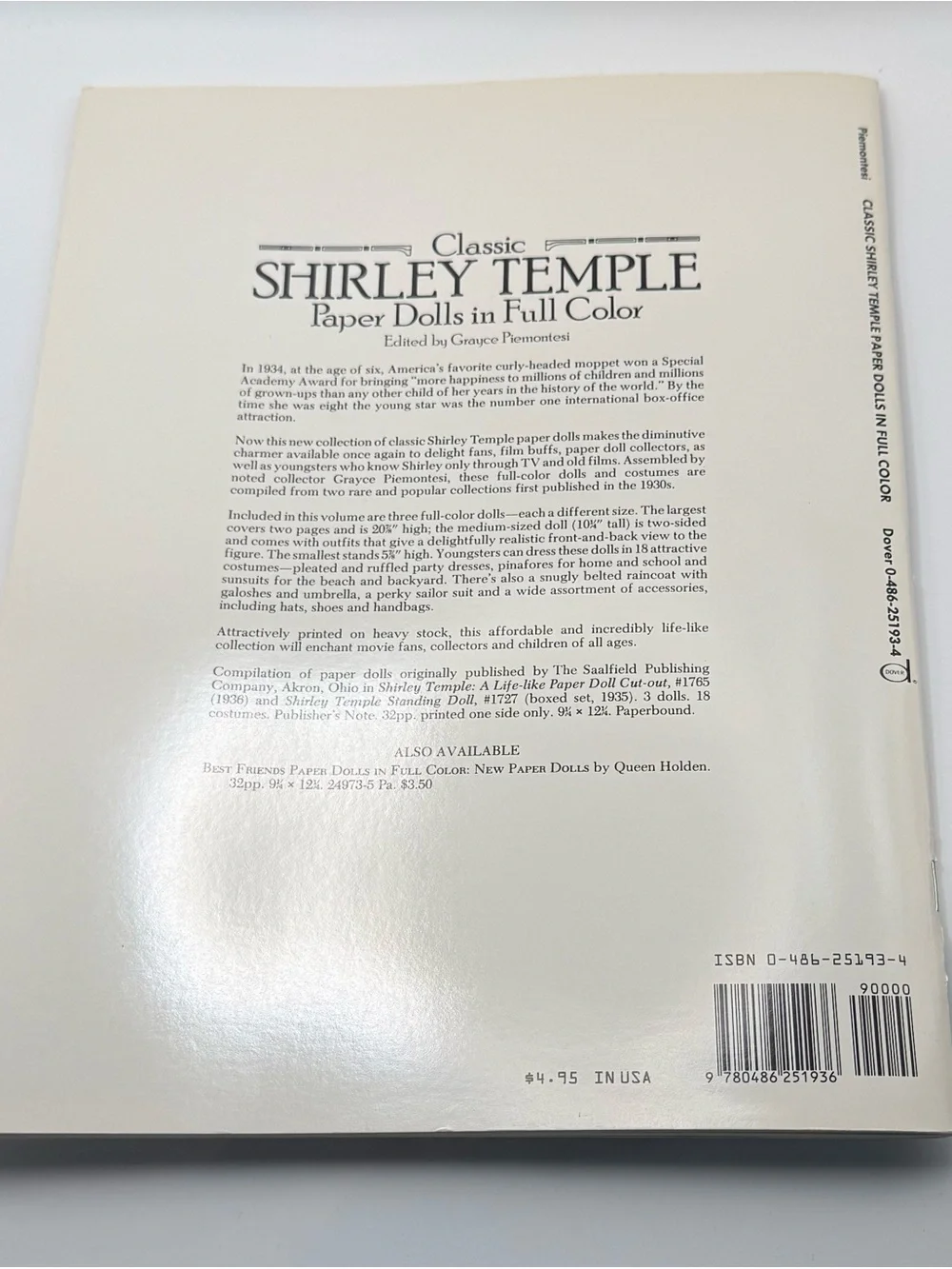 Dover Publications shirley dolls